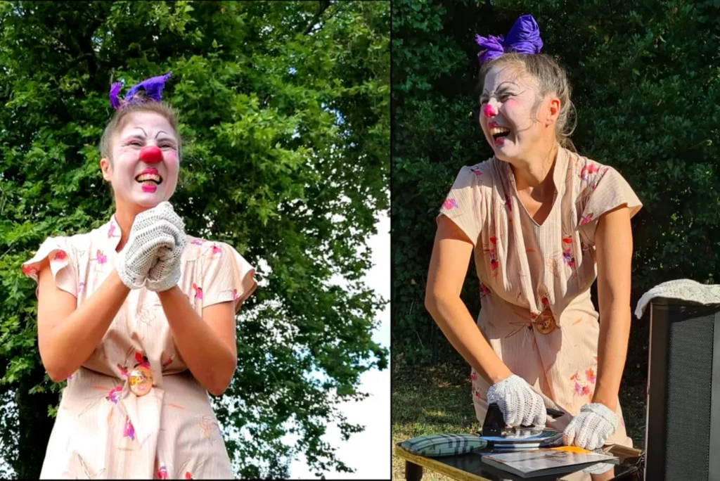 spectacle clown Chachacha Antoinette rit crispée